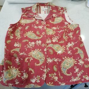 Vintage Coldwater Creek paisley print veat size m READ